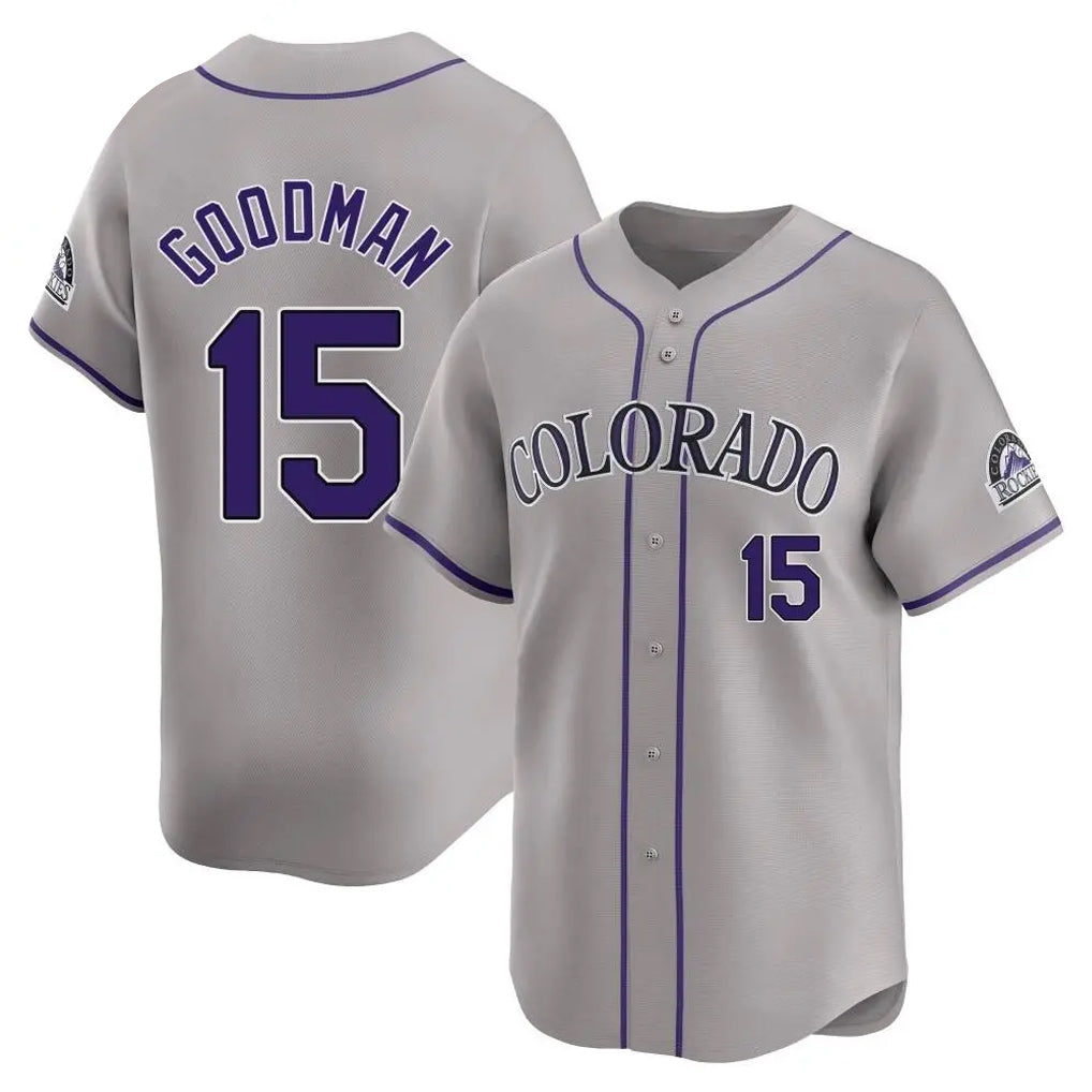 tocy C.Rockies #15 Hunter Goodman Player Gray Limited Home Stitched Jerseys