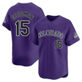 tocy C.Rockies #15 Hunter Goodman Player Purple Limited Home Stitched Jerseys