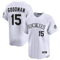 tocy C.Rockies #15 Hunter Goodman Player White Limited Home Stitched Jerseys