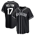 tocy C.Rockies #17 Todd Helton Player Black Fashion Out Home Game Stitched Jerseys