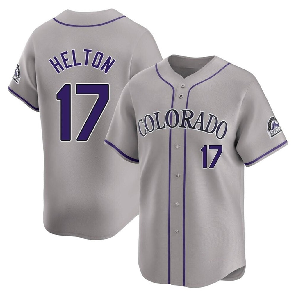 tocy C.Rockies #17 Todd Helton Player Gray Limited Home Stitched Jerseys