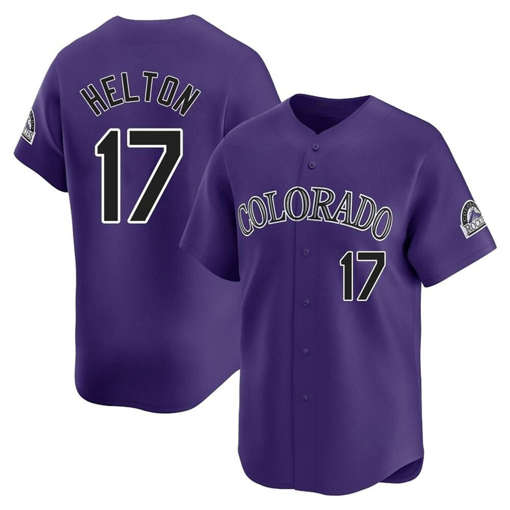 tocy C.Rockies #17 Todd Helton Player Purple Limited Home Stitched Jerseys