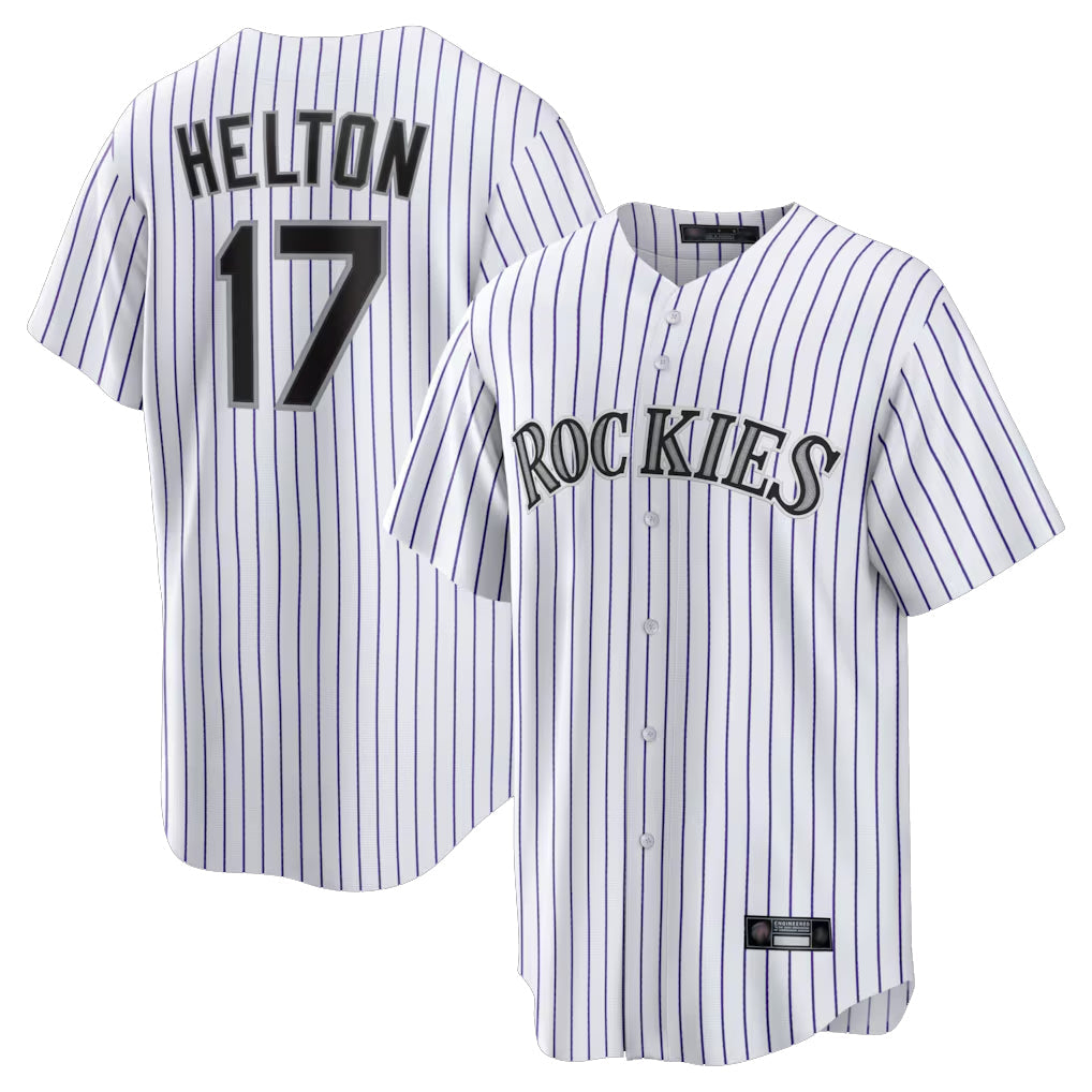 tocy C.Rockies #17 Todd Helton Player White Game Home Stitched Jerseys