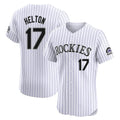 tocy C.Rockies #17 Todd Helton Player White Limited Elite Home Stitched Jerseys