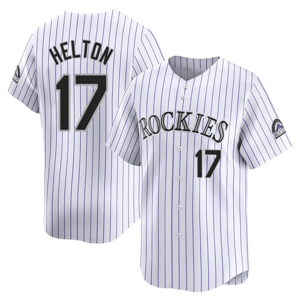 tocy C.Rockies #17 Todd Helton Player White Limited Home Stitched Jerseys