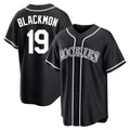 tocy C.Rockies #19 Charlie Blackmon Player Black Fashion Out Home Game Stitched Jerseys