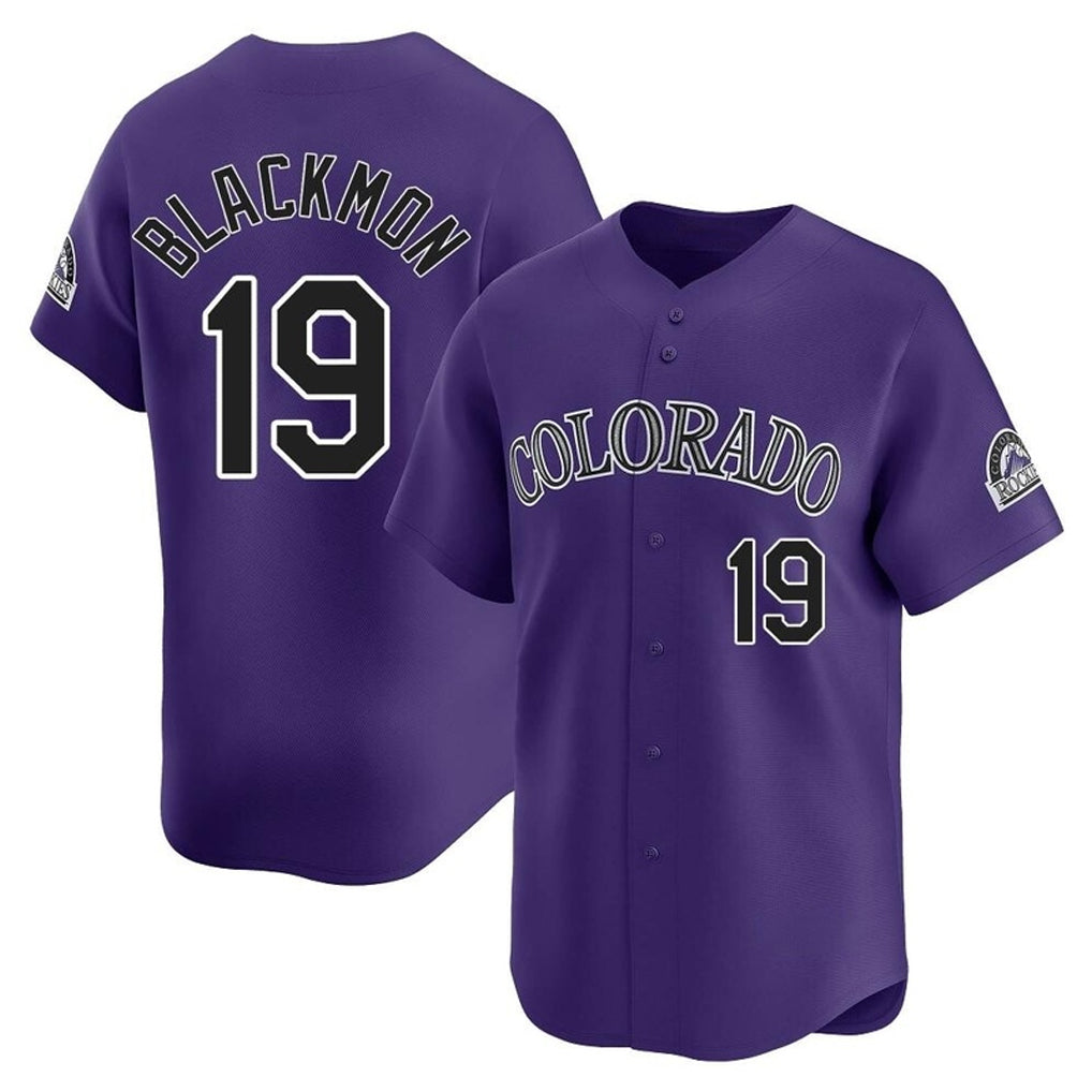 tocy C.Rockies #19 Charlie Blackmon Player Purple Limited Home Stitched Jerseys