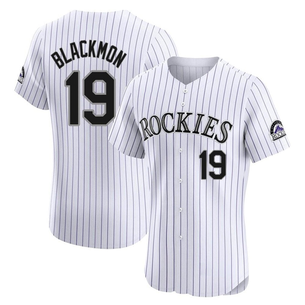 tocy C.Rockies #19 Charlie Blackmon Player White Limited Elite Home Stitched Jerseys