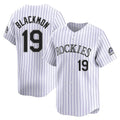 tocy C.Rockies #19 Charlie Blackmon Player White Limited Home Stitched Jerseys