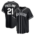tocy C.Rockies #21 Kyle Freeland Player Black Fashion Out Home Game Stitched Jerseys