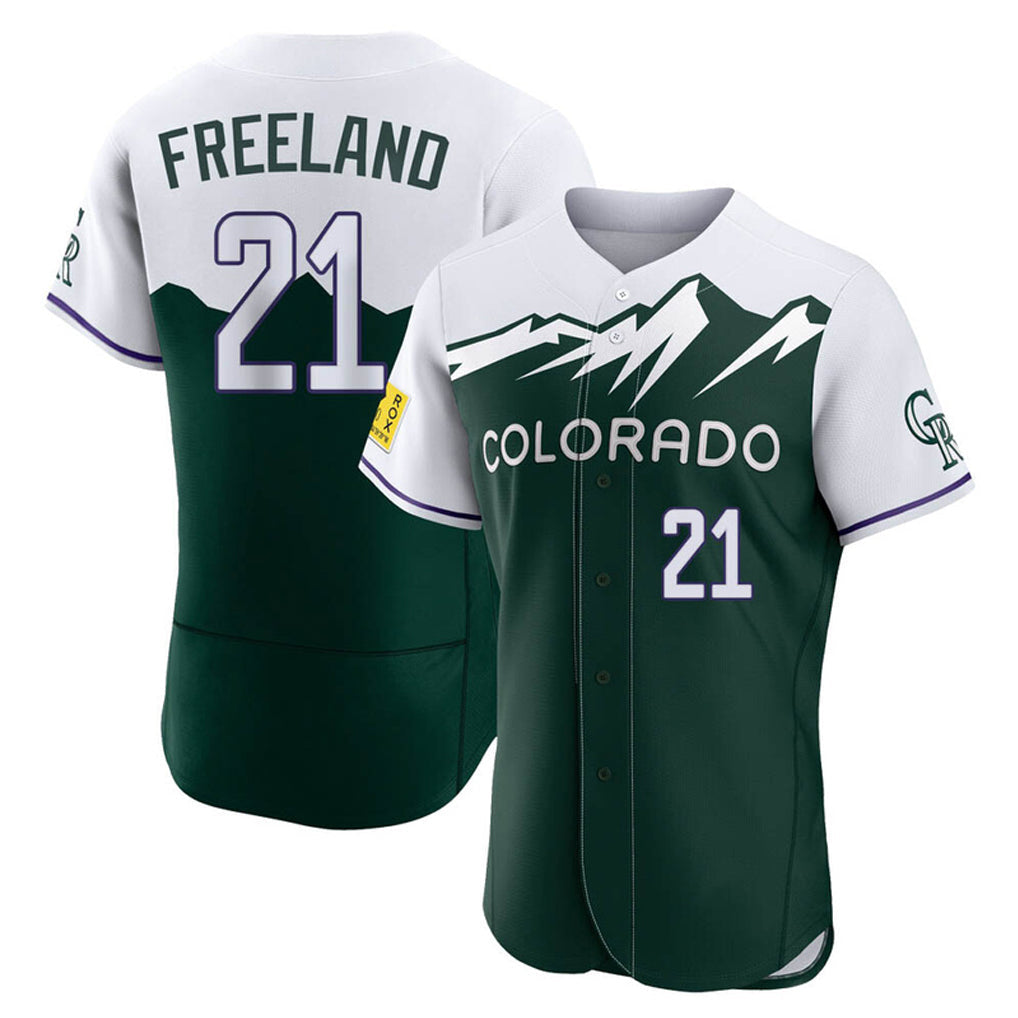 tocy C.Rockies #21 Kyle Freeland Player Green City Connect Limited Elite Home Stitched Jerseys