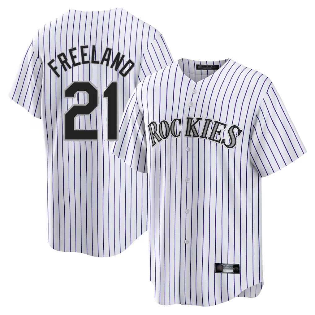 tocy C.Rockies #21 Kyle Freeland Player White Game Home Stitched Jerseys