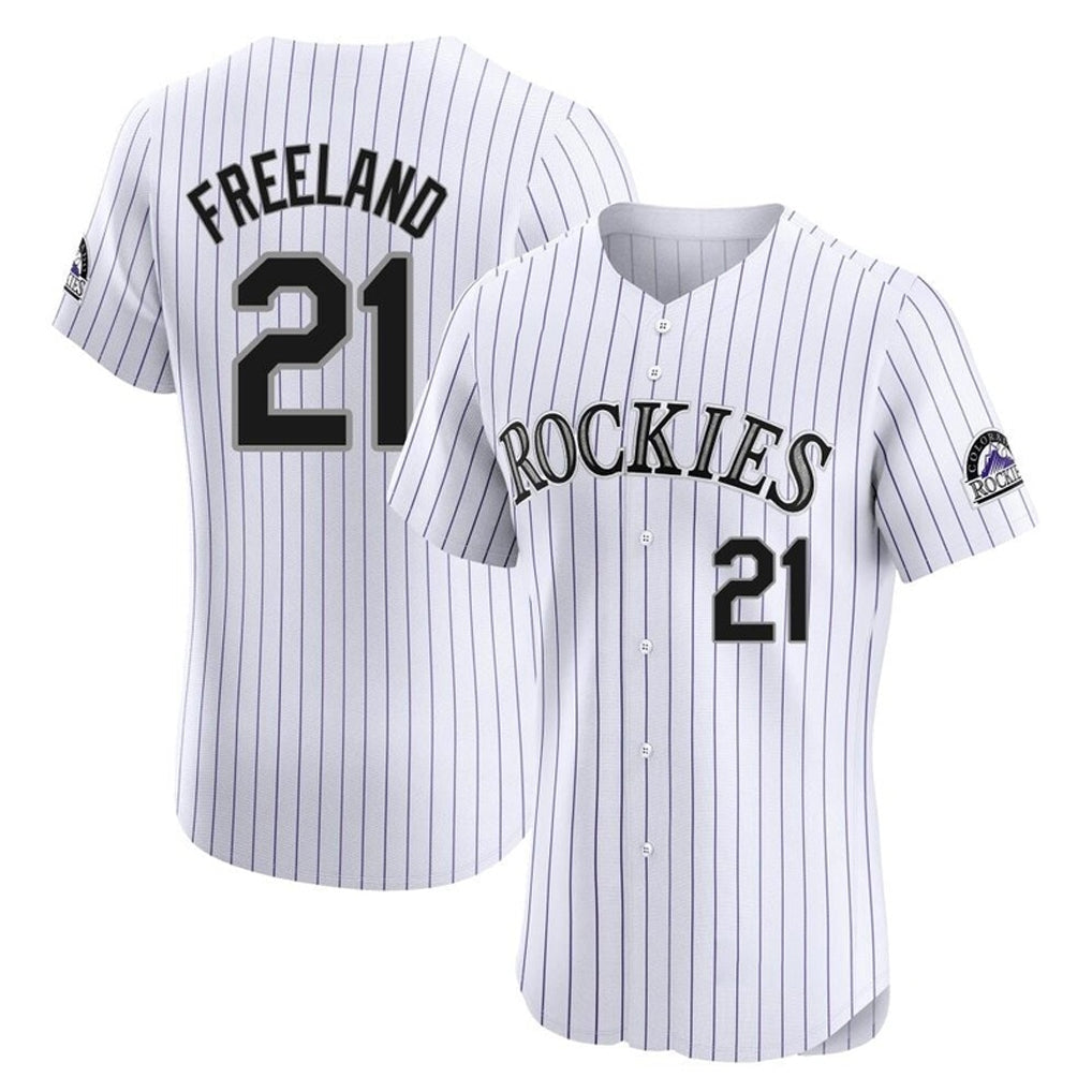 tocy C.Rockies #21 Kyle Freeland Player White Limited Elite Home Stitched Jerseys