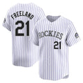 tocy C.Rockies #21 Kyle Freeland Player White Limited Home Stitched Jerseys