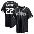 tocy C.Rockies #22 Mickey Moniak Player Black Fashion Out Home Game Stitched Jerseys