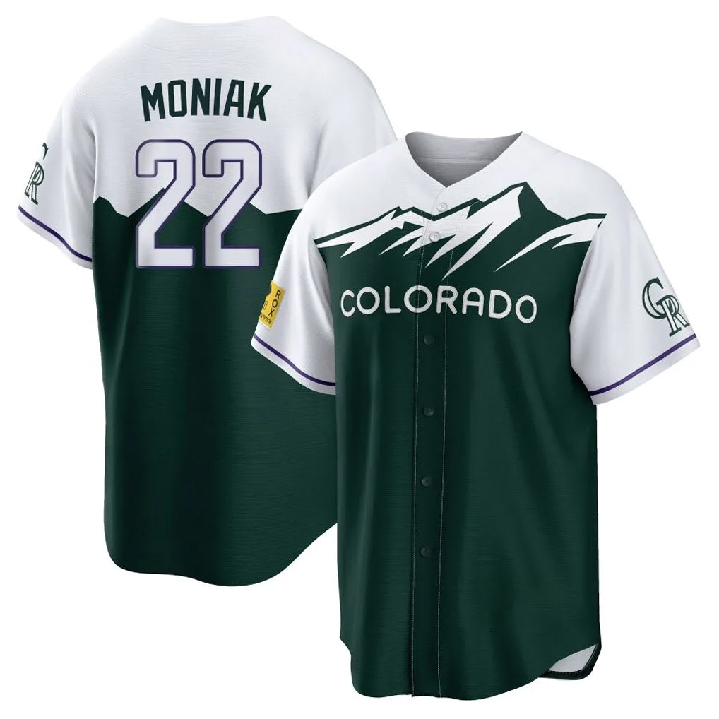 tocy C.Rockies #22 Mickey Moniak Player Green City Connect Home Game Stitched Jerseys