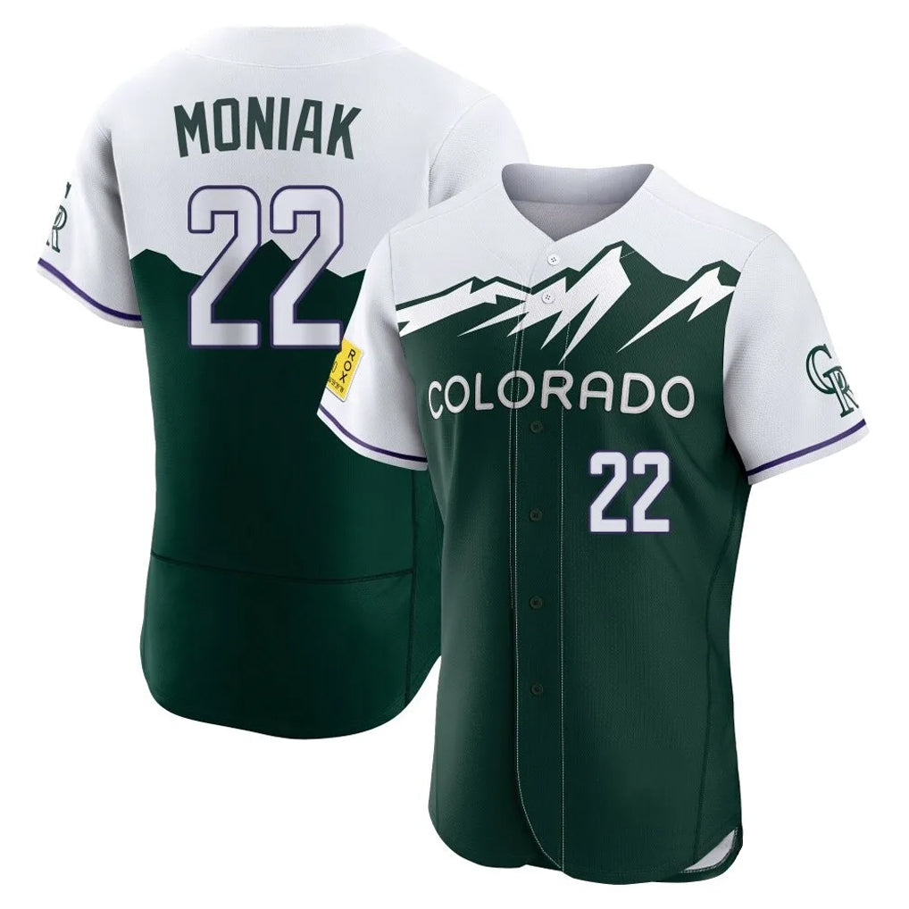 tocy C.Rockies #22 Mickey Moniak Player Green City Connect Limited Elite Home Stitched Jerseys