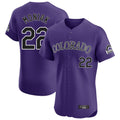 tocy C.Rockies #22 Mickey Moniak Player Purple Limited Elite Home Stitched Jerseys