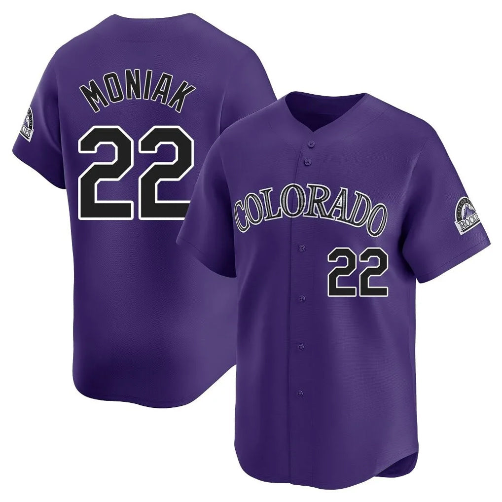 tocy C.Rockies #22 Mickey Moniak Player Purple Limited Home Stitched Jerseys