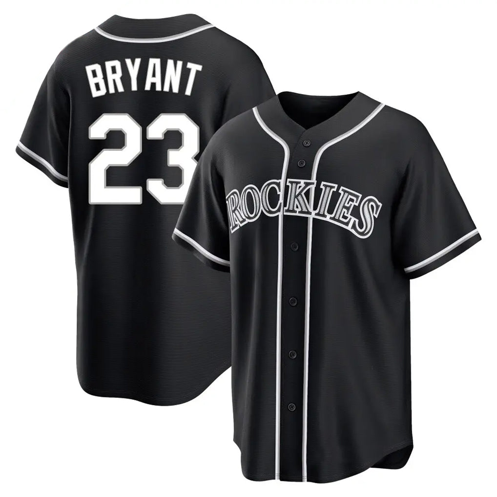tocy C.Rockies #23 Kris Bryant Player Black Fashion Out Home Game Stitched Jerseys