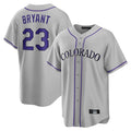 tocy C.Rockies #23 Kris Bryant Player Gray Game Home Stitched Jerseys