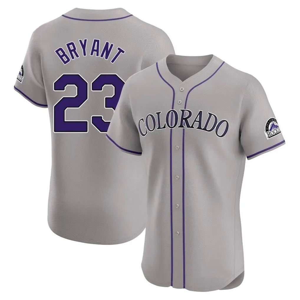 tocy C.Rockies #23 Kris Bryant Player Gray Limited Elite Home Stitched Jerseys