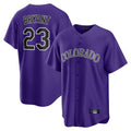 tocy C.Rockies #23 Kris Bryant Player Purple Game Home Stitched Jerseys