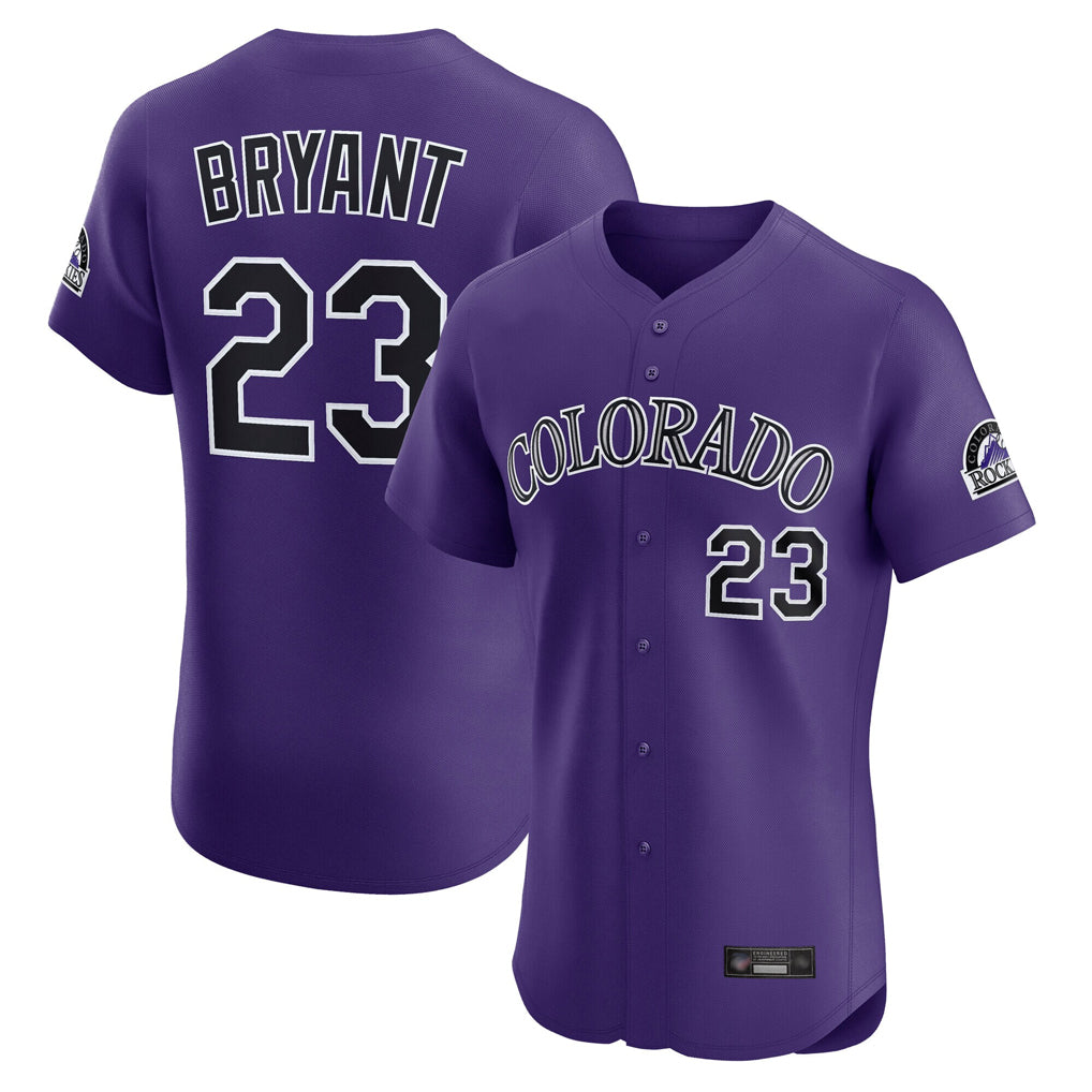tocy C.Rockies #23 Kris Bryant Player Purple Limited Elite Home Stitched Jerseys