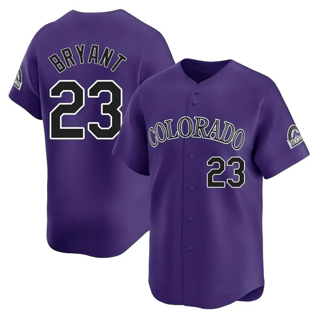 tocy C.Rockies #23 Kris Bryant Player Purple Limited Home Stitched Jerseys