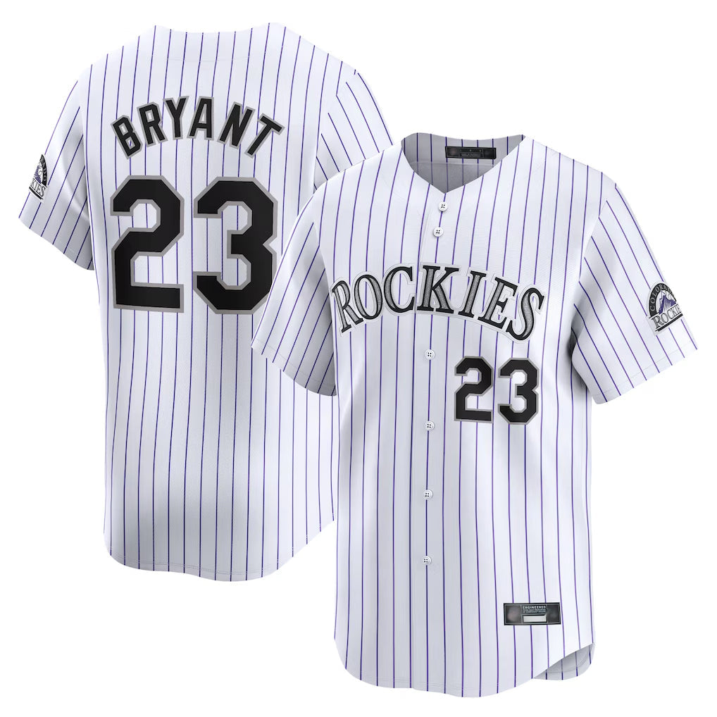 tocy C.Rockies #23 Kris Bryant Player White Limited Home Stitched Jerseys
