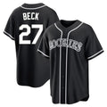 tocy C.Rockies #27 Jordan Beck Player Black Fashion Out Home Game Stitched Jerseys