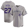 tocy C.Rockies #27 Jordan Beck Player Gray Limited Home Stitched Jerseys