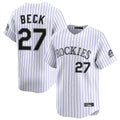 tocy C.Rockies #27 Jordan Beck Player White Limited Home Stitched Jerseys