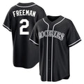 tocy C.Rockies #2 Tyler Freeman Player Black Fashion Out Home Game Stitched Jerseys