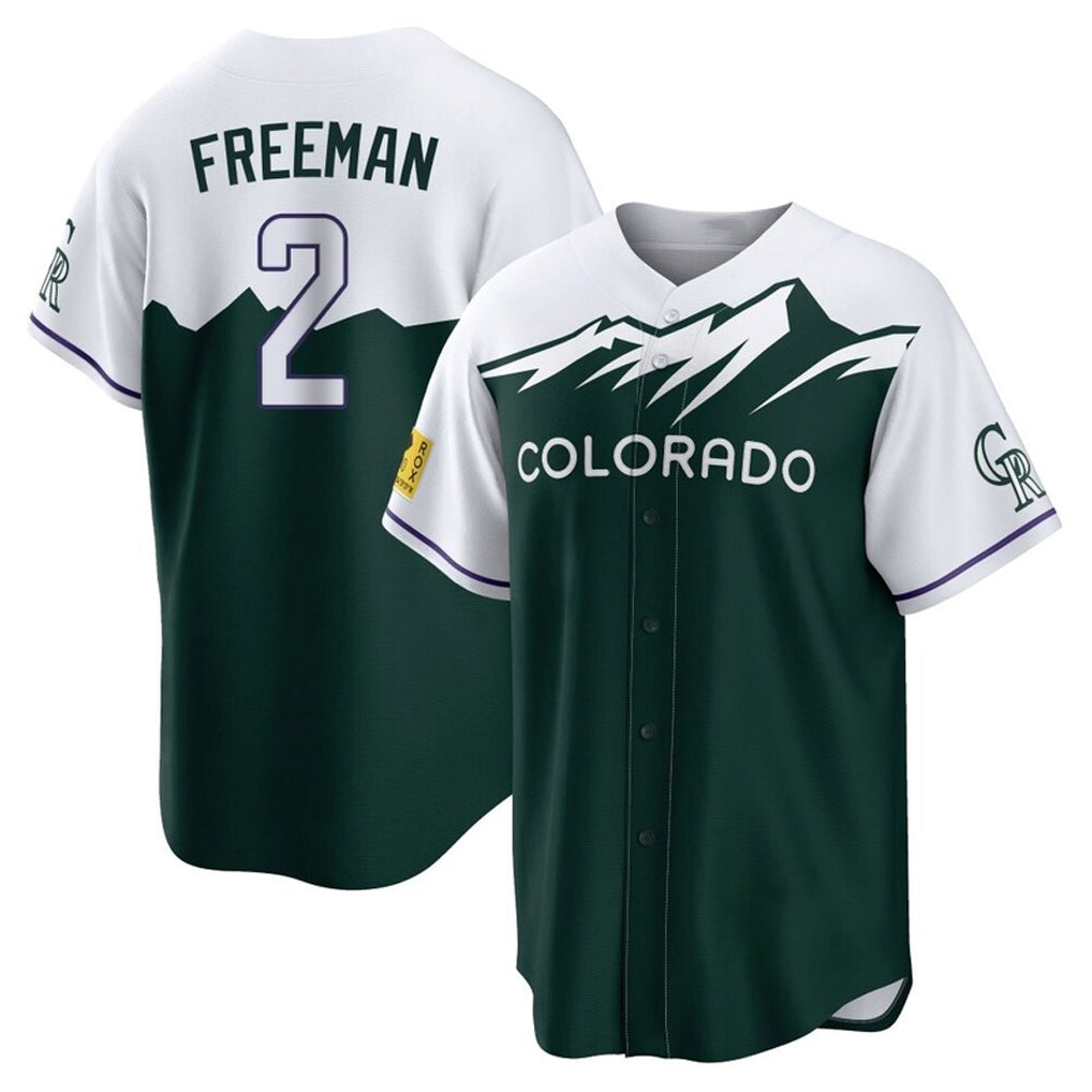 tocy C.Rockies #2 Tyler Freeman Player Green City Connect Home Game Stitched Jerseys