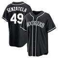 tocy C.Rockies #49 Antonio Senzatela Player Black Fashion Out Home Game Stitched Jerseys