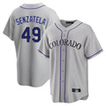 tocy C.Rockies #49 Antonio Senzatela Player Gray Game Home Stitched Jerseys