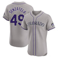 tocy C.Rockies #49 Antonio Senzatela Player Gray Limited Elite Home Stitched Jerseys