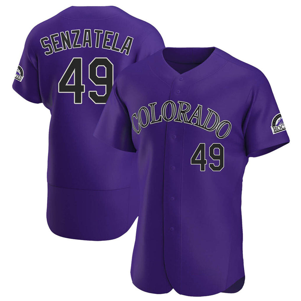 tocy C.Rockies #49 Antonio Senzatela Player Purple Limited Elite Home Stitched Jerseys