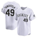 tocy C.Rockies #49 Antonio Senzatela Player White Limited Home Stitched Jerseys