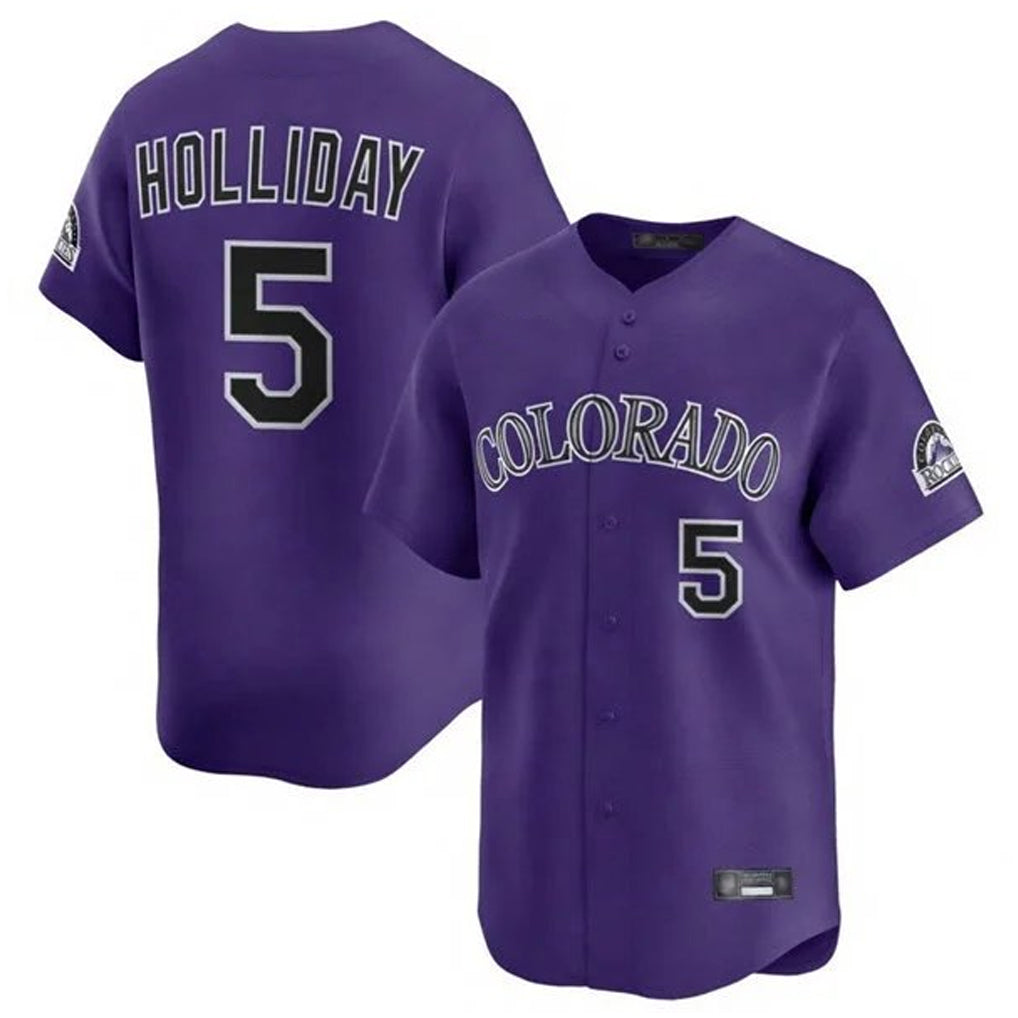 tocy C.Rockies #5 Matt Holliday Player Purple Limited Home Stitched Jerseys