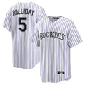 tocy C.Rockies #5 Matt Holliday Player White Game Home Stitched Jerseys