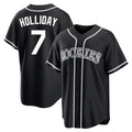 tocy C.Rockies #7 Matt Holliday Player Black Fashion Out Home Game Stitched Jerseys