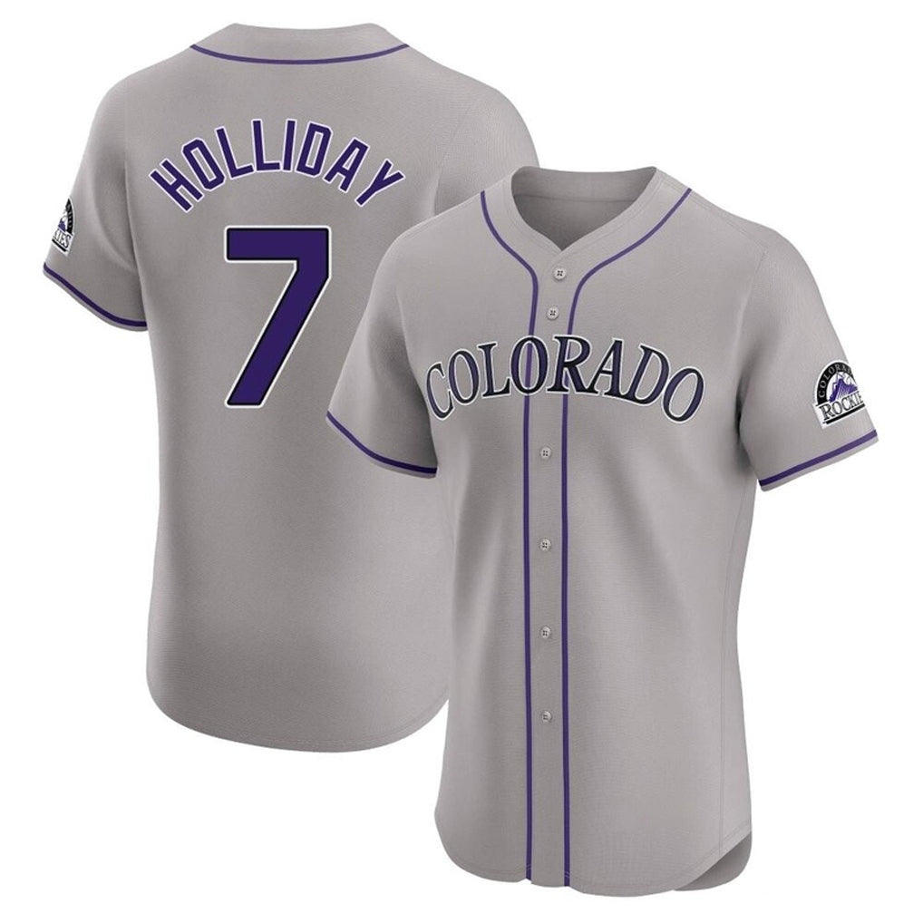tocy C.Rockies #7 Matt Holliday Player Gray Limited Elite Home Stitched Jerseys