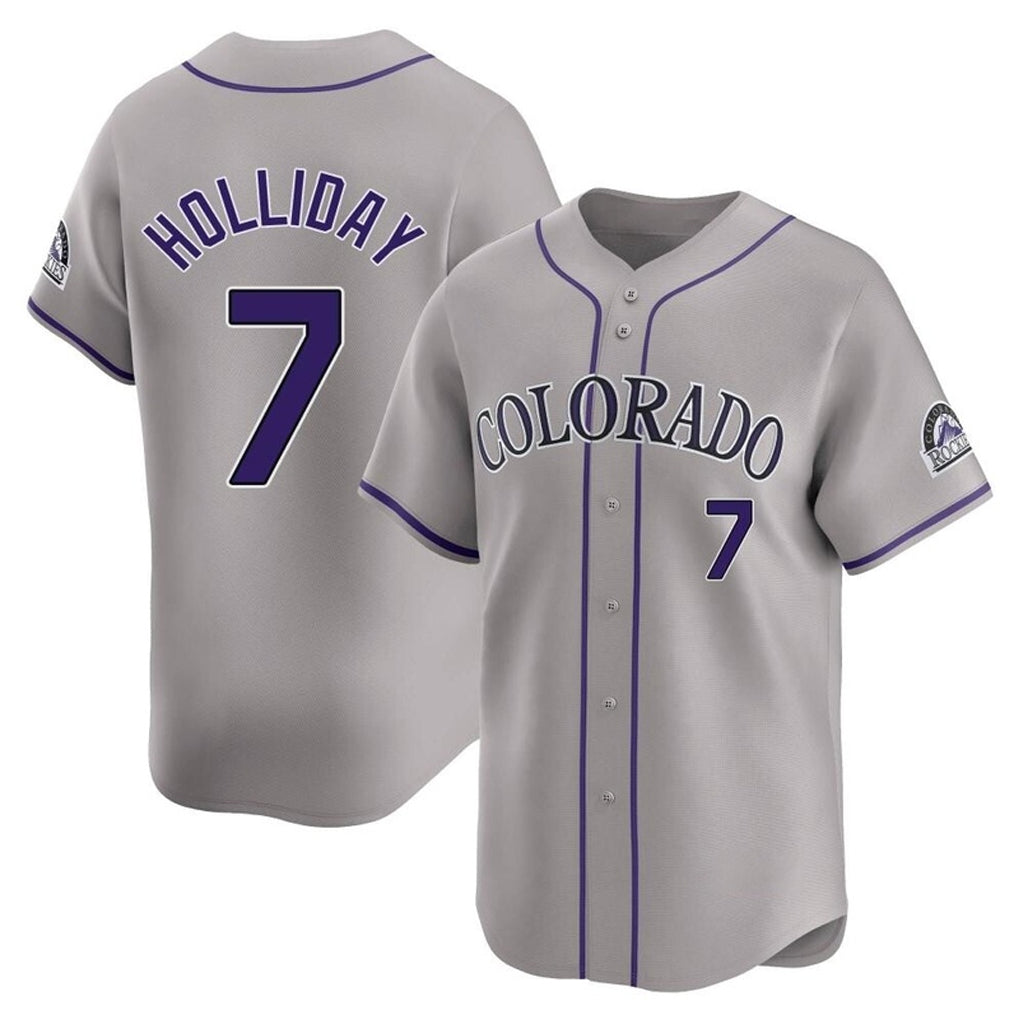 tocy C.Rockies #7 Matt Holliday Player Gray Limited Home Stitched Jerseys