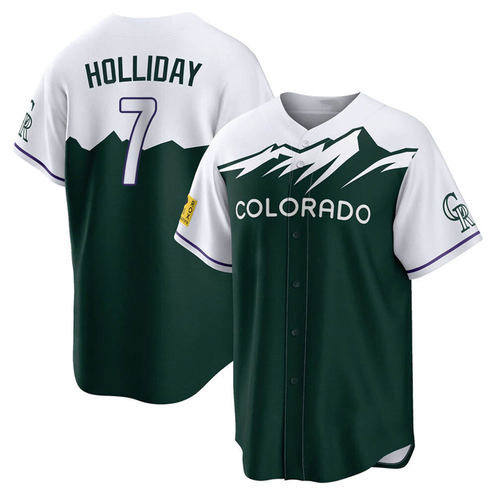 tocy C.Rockies #7 Matt Holliday Player Green City Connect Home Game Stitched Jerseys