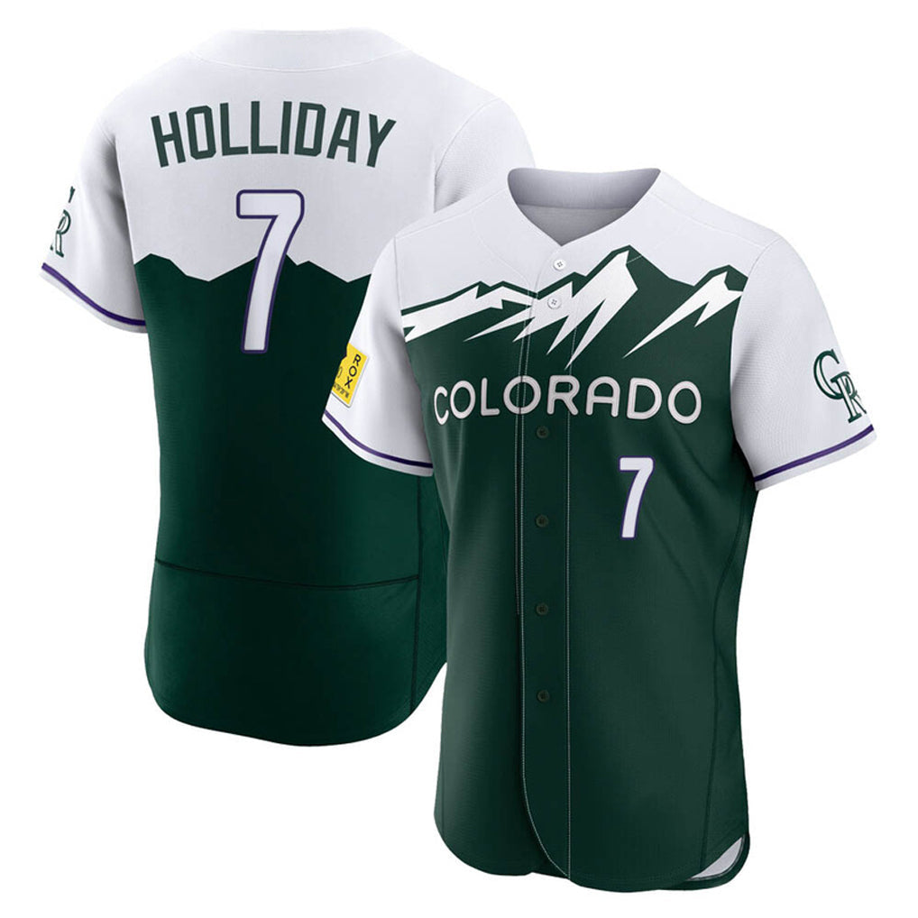 tocy C.Rockies #7 Matt Holliday Player Green City Connect Limited Elite Home Stitched Jerseys