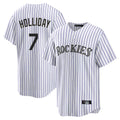 tocy C.Rockies #7 Matt Holliday Player White Game Home Stitched Jerseys