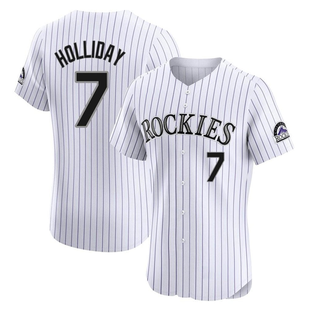 tocy C.Rockies #7 Matt Holliday Player White Limited Elite Home Stitched Jerseys