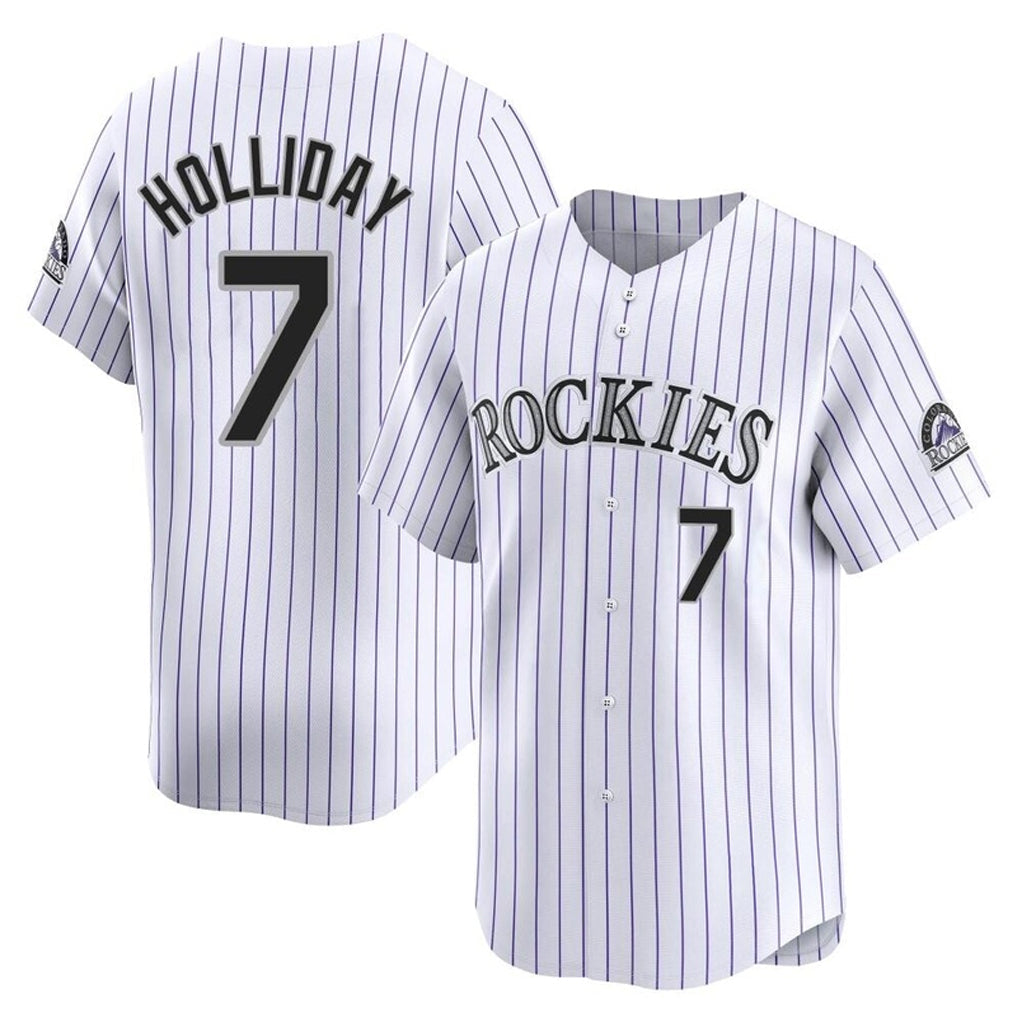 tocy C.Rockies #7 Matt Holliday Player White Limited Home Stitched Jerseys